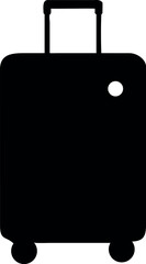 Black suitcase for travel isolated on white