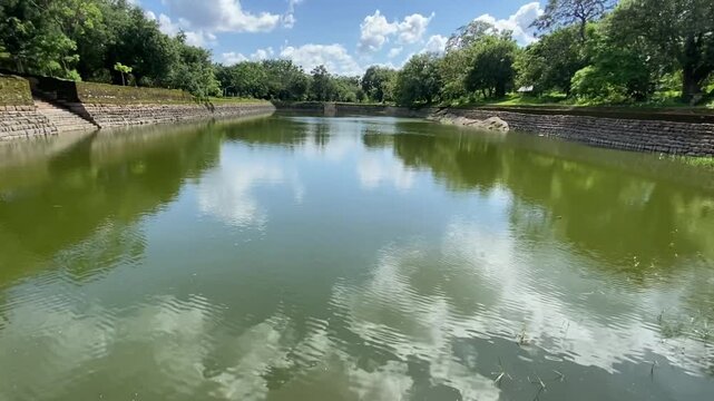 Ath Pokuna in Anuradhapura Park, Sri Lanka, Asia