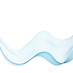 A single elegant transparent blue wave creates a clean and modern vector background. Eps 10