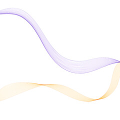 Contrast of two waves: purple and orange demonstrating a harmonious abstract movement. Eps 10