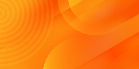 Abstract orange background with circles. Vector illustration