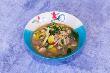 Thai food spicy chilli chicken feet soup Thailand call 