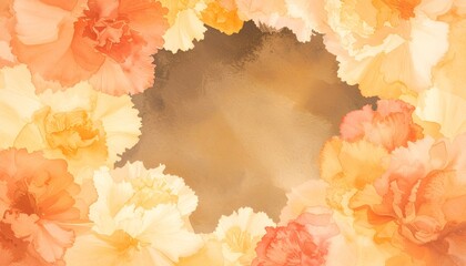 beautiful colorful flowers border frame background with copy space, graphic resource