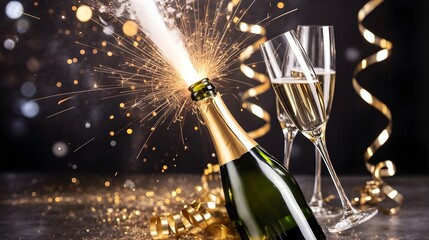 Champagne celebration sparkling new year holiday party festive toast