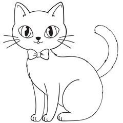 vector illustration of a cat