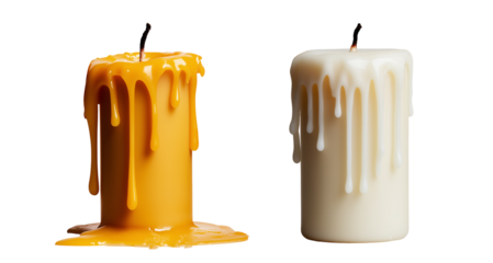 set of burning candles with fire, candle made of different materials like wood, glass, ceramic, wax, concrete. cosy home decoration in grey, pink	