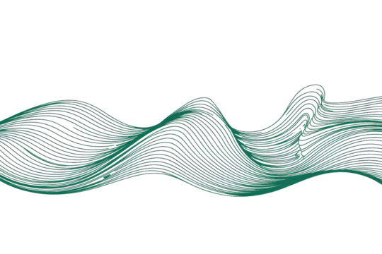 Abstract wavy lines create a flowing, dynamic pattern on a solid transparent background, suggesting movement and fluid design. background removed