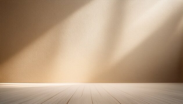 fond texture beige vide pour presentation sol et mur avec lumiere douce du soleil