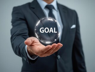 Achieving your goals professional business setting motivational concept focused perspective