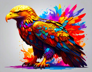 Aquila Reale con bellissime striature multicolore