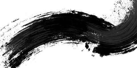 Black grunge brush stroke texture background .abstract ink paint smudge banner rough dirty splatter design .artistic vector brushstroke backdrop .modern graphic decorative element illustration .