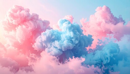 Ethereal cotton candy sky swirl