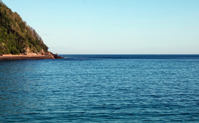 Coast and Cantabrian Sea in front of San Sebastian, Basque Country, Spain