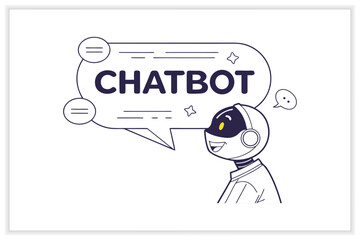 Chat bot concept illustration assistant, communication, technology