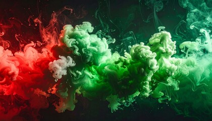 Colorful ink plumes mingling in darkness