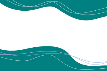 Minimal abstract background with teal waves and white space. Perfect for presentations, posters, and modern graphic designs.