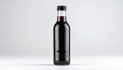 Dark elixir in glass bottle