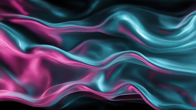 Abstract Liquid Metal Surface Rippling With Light and Color