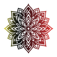 Obraz premium Beautiful modern mandala on a white background