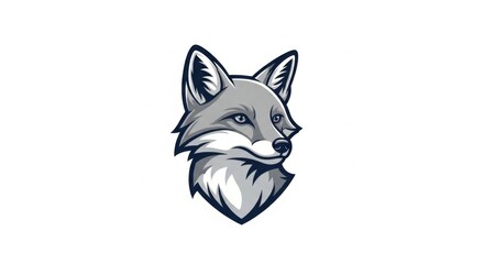 Sleek Minimalist Vector Fox Logo Mascot Symbolizing Cleverness and Intelligence
