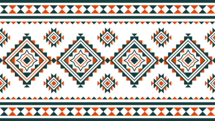 Ethnic pattern seamless geometric design. Traditional design for background, carpet, wallpaper, clothes, wrapping cloth, batik. Vector illustration.