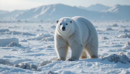 polar bear in the snow