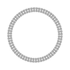 Round frame in Greek style.