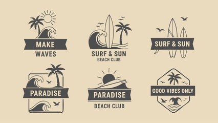 Tropical Wave Paradise Beach Club Label Set