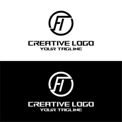 creative letter logo ft design vector