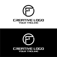 creative letter logo ft design vector