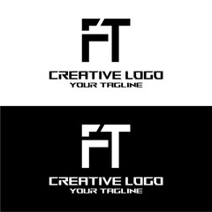 creative letter logo ft design vector
