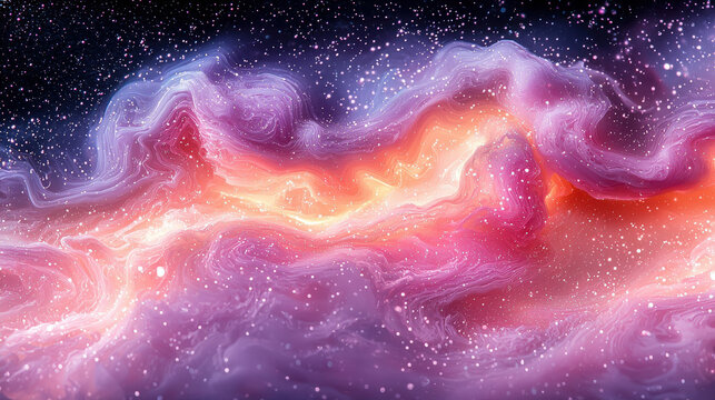Celestial exploration of cosmic wonders outer space digital art nebula awe-inspiring surreal beauty