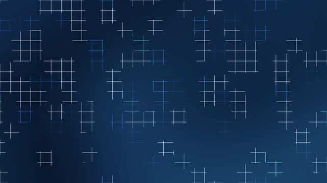 Dark blue gradient background with glowing digital grid line elements creating a futuristic technology atmosphere perfect for global innovation celebrations and modern UI design projects - Powered by Adobe