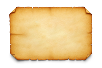 An old, yellowed parchment paper sheet with a corner folded over.