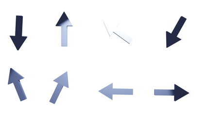 A set arrows isolated transparent background