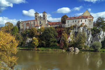 Historic Tyniec Abbey above Vistula River