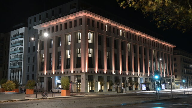 Le Quindici Trattoria Rouen de nuit (restaurant).