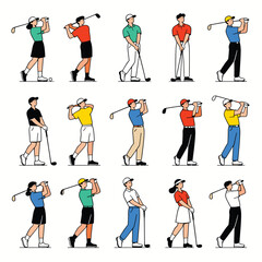Pose of Golfer