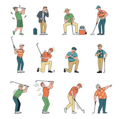 Pose of Golfer