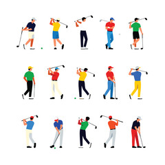 Pose of Golfer