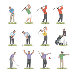 Pose of Golfer