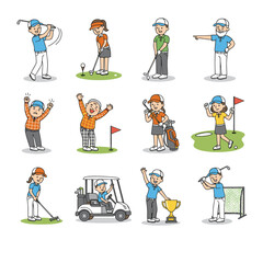 Pose of Golfer