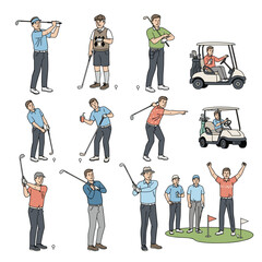 Pose of Golfer