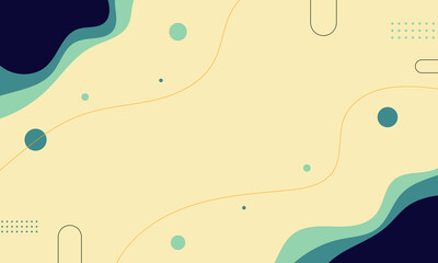 Contemporary abstract vector background with organic liquid waves and geometric details