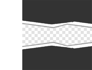 Torn Paper Edge Texture Isolated on White Background