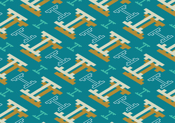 シンプルな和柄　紗綾形