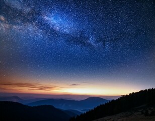 amazing starry sky at night banner design stellar nightscape cosmic stars deep space background night sky display celestial event stunning astronomical view elegant banner layout