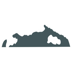 Mountain Illustration in Flat Design. Isolated Vector
