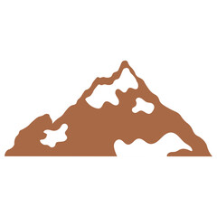 Mountain Illustration in Flat Design. Isolated Vector
