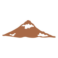 Mountain Illustration in Flat Design. Isolated Vector